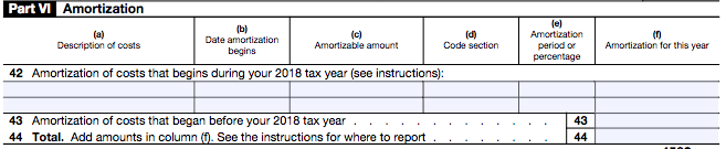 IRS Form 4562: Part 6